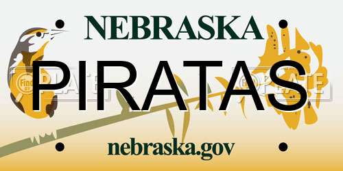 PIRATAS Nebraska License Plate