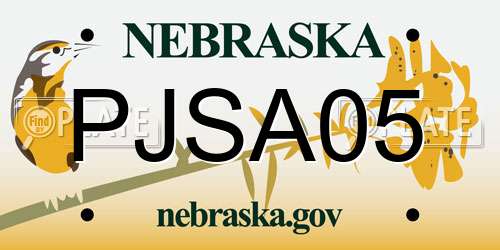 PJSA05 Nebraska License Plate