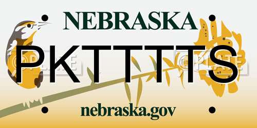PKTTTTS Nebraska License Plate