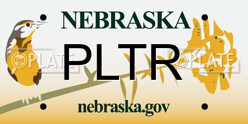 PLTR Nebraska License Plate