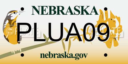 PLUA09 Nebraska License Plate
