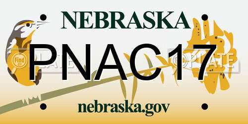 PNAC17 Nebraska License Plate