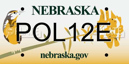 POL12E Nebraska License Plate