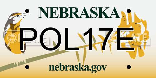 POL17E Nebraska License Plate