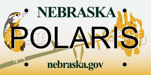 POLARIS Nebraska License Plate