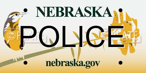 POLICE Nebraska License Plate