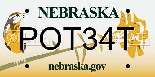 POT34T Nebraska License Plate