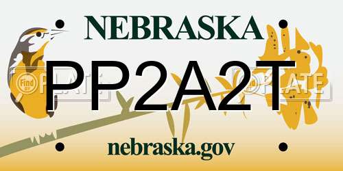 PP2A2T Nebraska License Plate