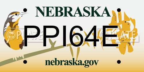 PPI64E Nebraska License Plate