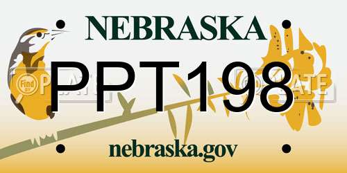 PPT198 Nebraska License Plate