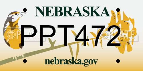 PPT472 Nebraska License Plate