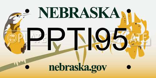PPTI95 Nebraska License Plate