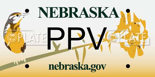 PPV Nebraska License Plate