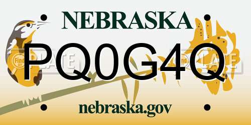PQ0G4Q Nebraska License Plate