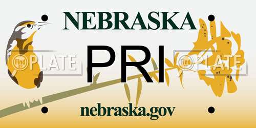 PRI Nebraska License Plate