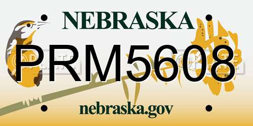 PRM5608 Nebraska License Plate