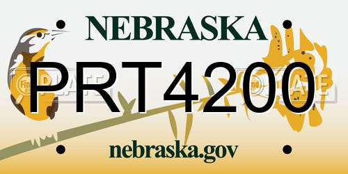 PRT4200 Nebraska License Plate