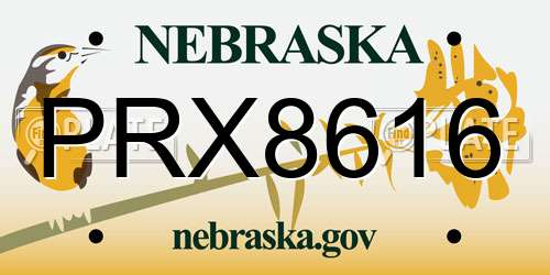 PRX8616 Nebraska License Plate