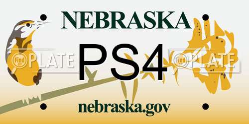 PS4 Nebraska License Plate