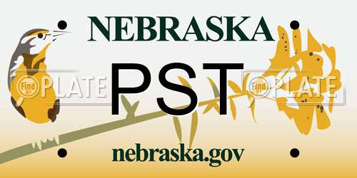 PST Nebraska License Plate