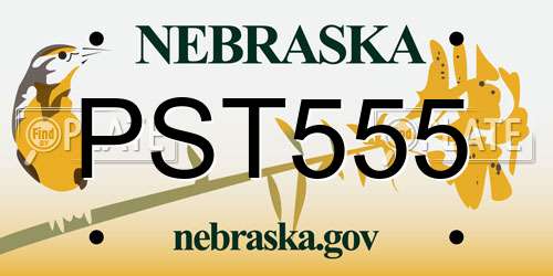PST555 Nebraska License Plate