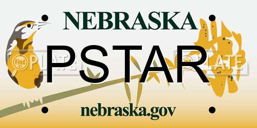 PSTAR Nebraska License Plate