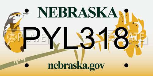 PYL318 Nebraska License Plate