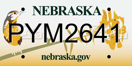 PYM2641 Nebraska License Plate