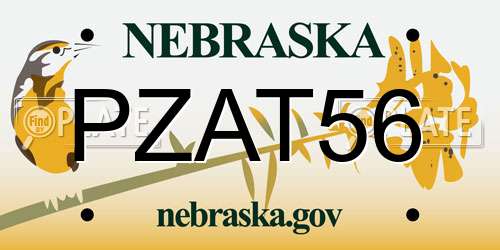 PZAT56 Nebraska License Plate