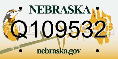 Q109532 Nebraska License Plate
