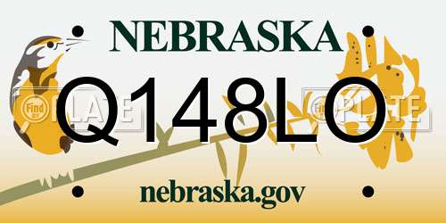 Q148LO Nebraska License Plate