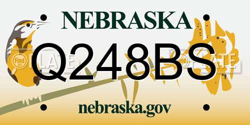 Q248BS Nebraska License Plate