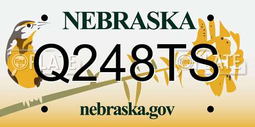 Q248TS Nebraska License Plate