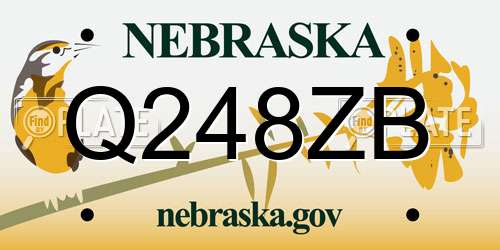 Q248ZB Nebraska License Plate
