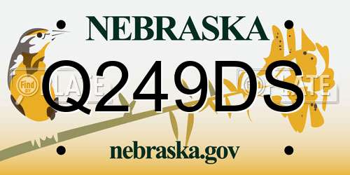 Q249DS Nebraska License Plate