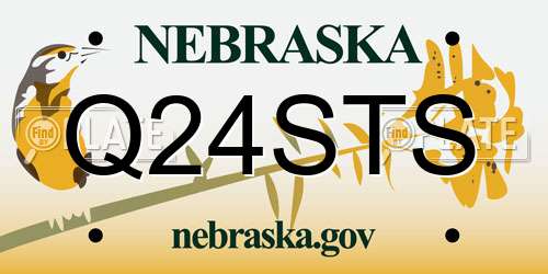 Q24STS Nebraska License Plate