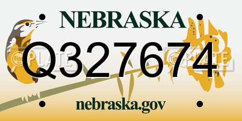 Q327674 Nebraska License Plate