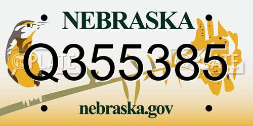 Q355385 Nebraska License Plate