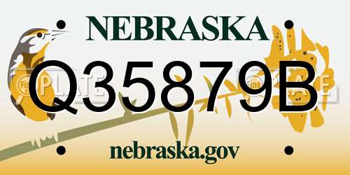 Q35879B Nebraska License Plate