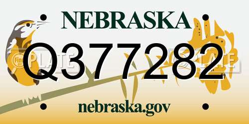 Q377282 Nebraska License Plate