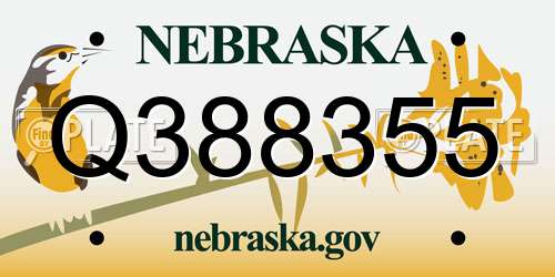 Q388355 Nebraska License Plate