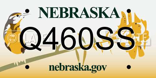 Q460SS Nebraska License Plate
