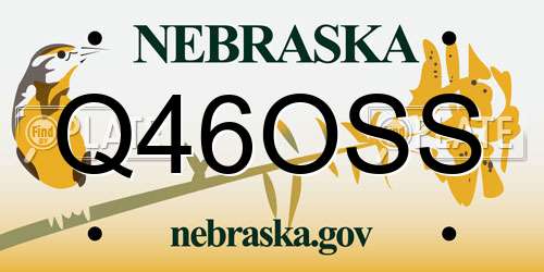 Q46OSS Nebraska License Plate