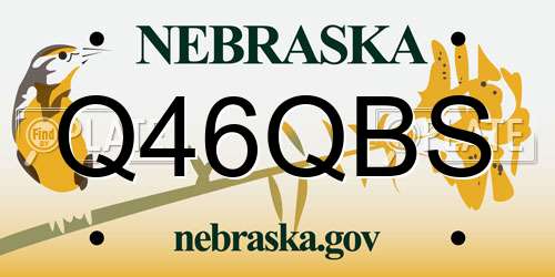 Q46QBS Nebraska License Plate