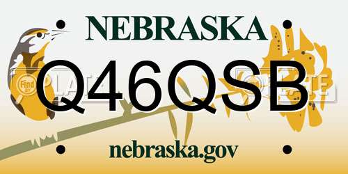 Q46QSB Nebraska License Plate