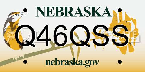 Q46QSS Nebraska License Plate