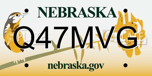 Q47MVG Nebraska License Plate