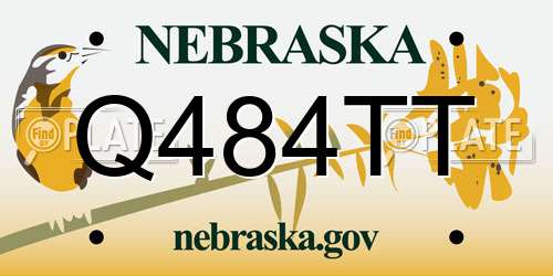 Q484TT Nebraska License Plate