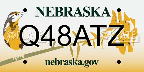 Q48ATZ Nebraska License Plate