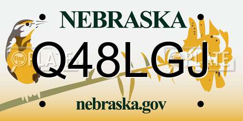 Q48LGJ Nebraska License Plate